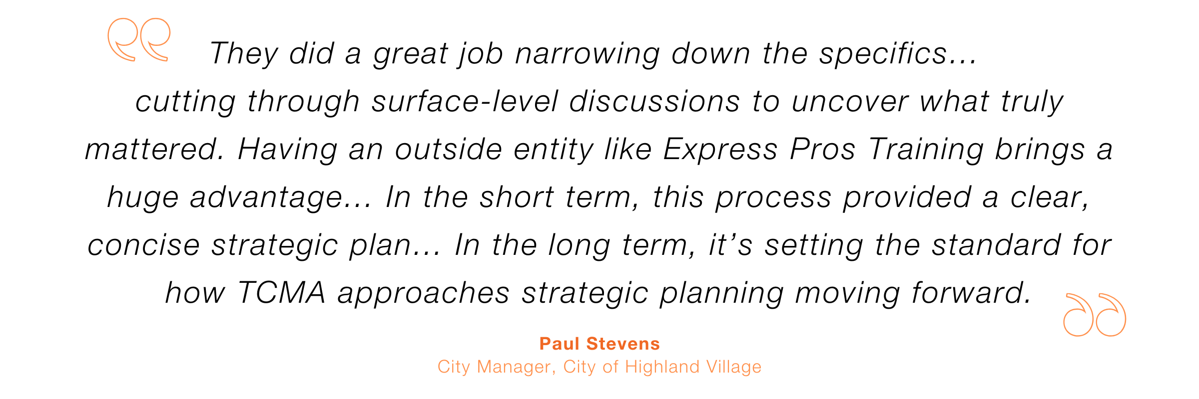 City Manager Testimonial